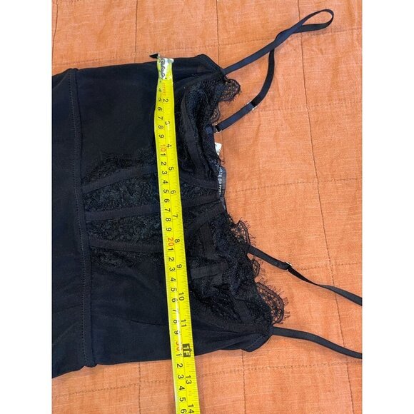 NWT Urban Outfitters Black Lace Bustier Y2K Style Cami Slip Mini Dress S Small - Picture 9 of 12